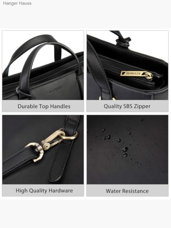 Convertible Tote Backpack Vegan Leather Laptop Bag main image 7